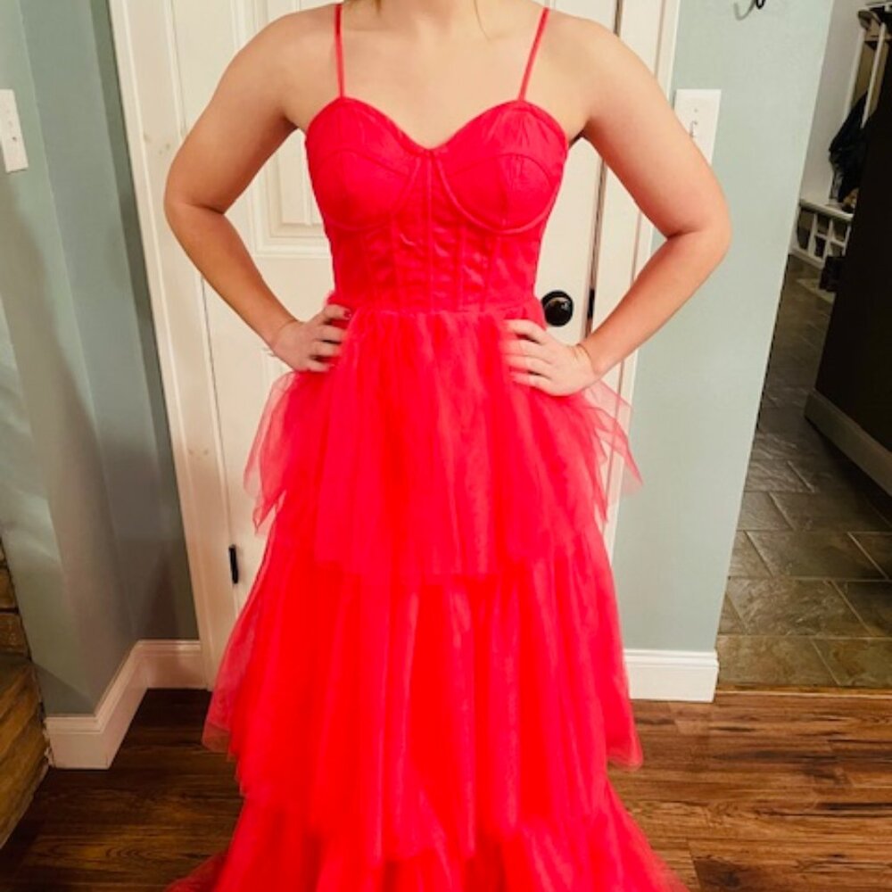 Pink Tool Prom Dress- size 4/6